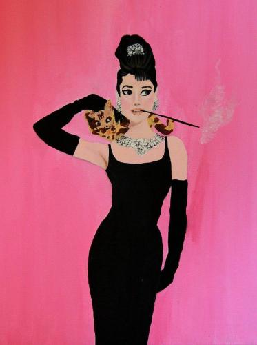 Audrey Hepburn (Acryl auf Leinwand)