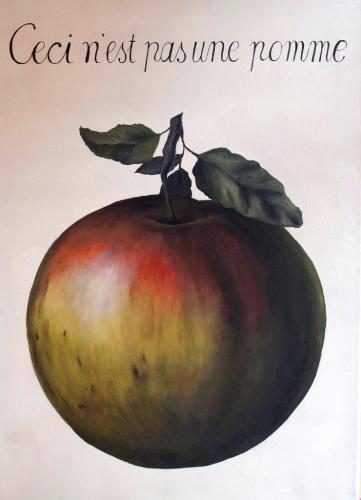 Apfel nach René Magritte (Acryl auf Leinwand), HOPP´s MAL Kunstschule